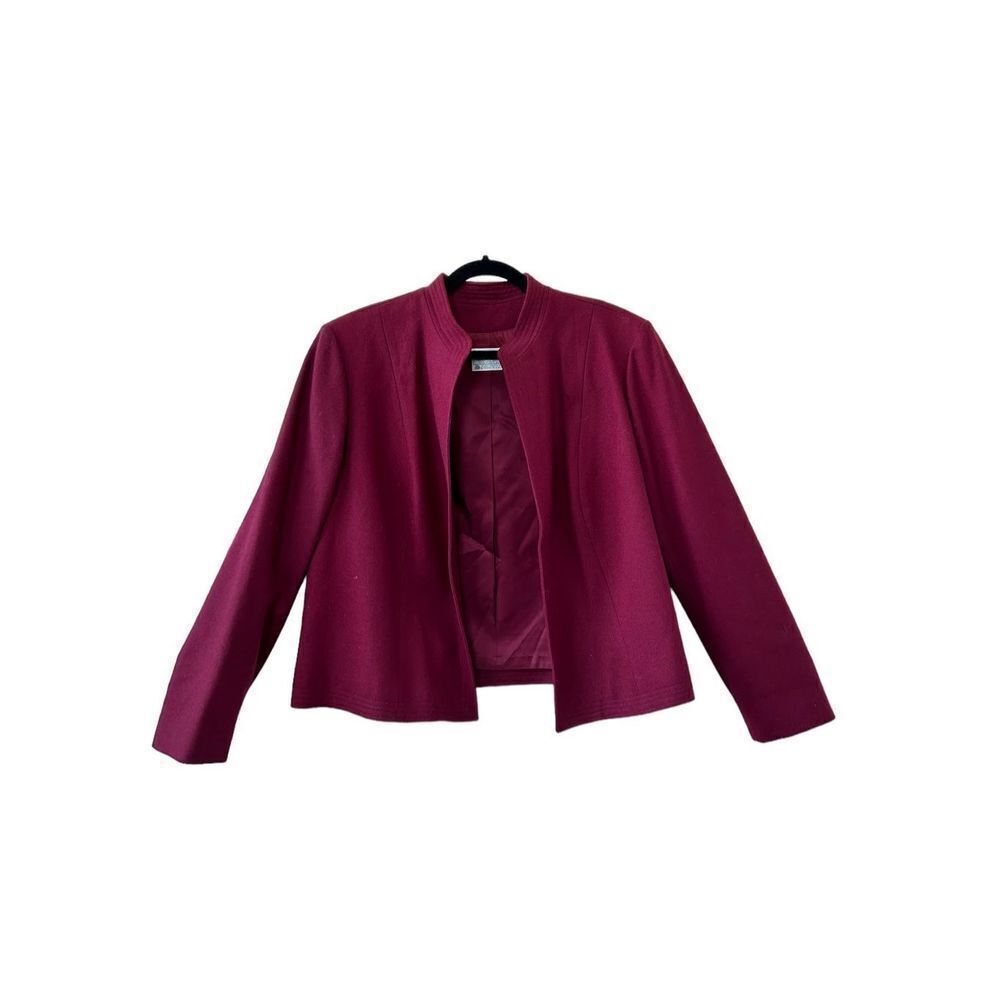 Pendleton Blazer Jacket Virgin Wool Open Front Bu… - image 1